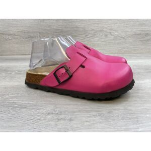 Betula By Birkenstock Women's Mule Clog Shoes Slip-On Footbed Leather US 4 Pink